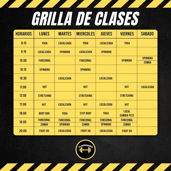 Horario de gimnasio en coleagiales
